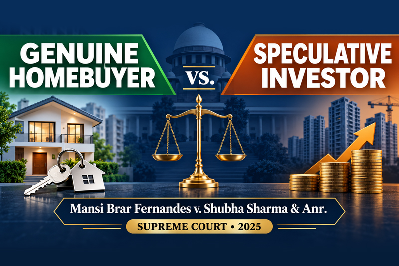 Genuine Homebuyer vs. Speculative Investor: Supreme Court Clarifies the Distinction Under the IBC